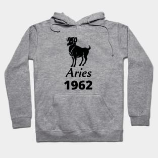 Black Aries Zodiac 1962 Hoodie